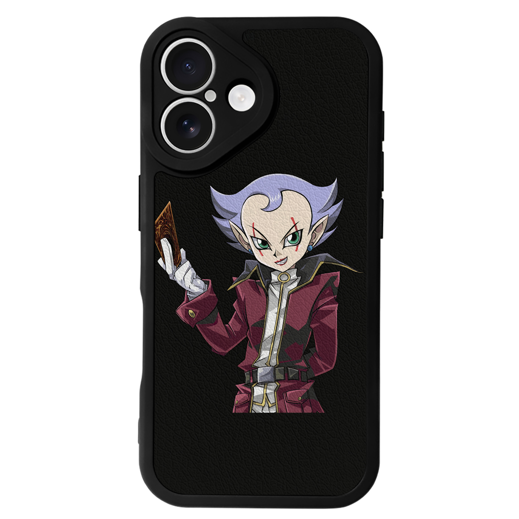 （画像用） 遊☆戯☆王 Yu-Gi-Oh! 【iPhone 16シリーズ対応】シリコンスマホケース（レザー調） 材質：シリコン